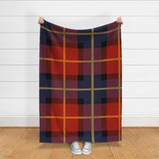 noble and elegant tartan / plaid in red and royal blue - jumbo scale