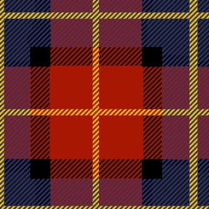 noble and elegant tartan / plaid in red and royal blue - large scale