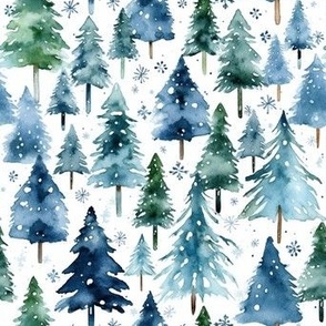 Snowy Evergreens