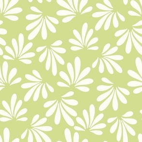 Apple Green Boho Palm leaves by Jac Slade