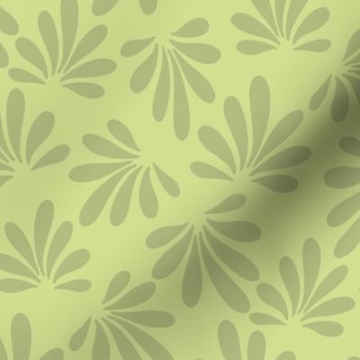 Sage Green boho palm leaves retro by Jac Slade