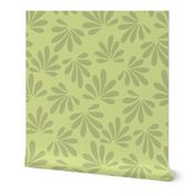 Sage Green boho palm leaves retro by Jac Slade