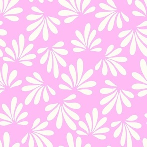 Pink and white Boho Palm leaves by Jac Slade