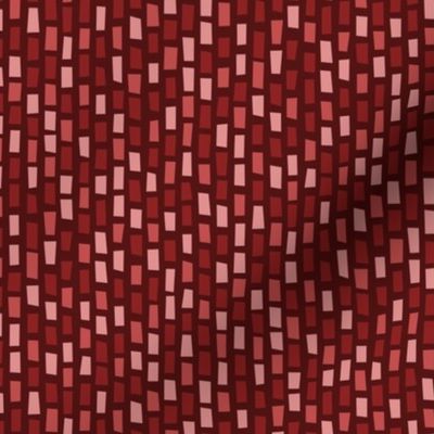 Beaded Glass Brick | Garnet Red Mix -- Carnelian Ruby Berry Currant Cranberry Fringe Modern Block Multicolor Beads Scatter Jewel Beadwork Geometric Tile Bold ColorPop Bright Dopamine Rainbow Pop Semiprecious Christmas 
