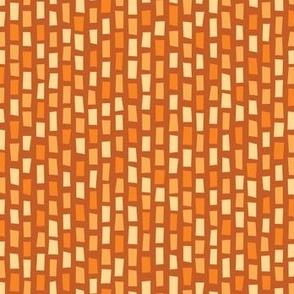 Beaded Glass Brick | Citrine Orange Mix -- Amber Pumpkin Tangerine Sherbert Fringe Modern Block Multicolor Beads Scatter Jewel Beadwork Geometric Tile Bold ColorPop Bright Dopamine Rainbow Pop Semiprecious