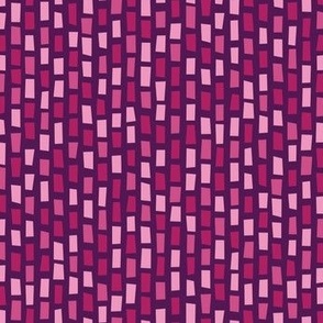 Beaded Glass Brick | Ruby Magenta Mix -- Rasberry Wine Pink Fringe Modern Block Multicolor Beads Scatter Jewel Beadwork Geometric Tile Bold ColorPop Bright Dopamine Rainbow Pop