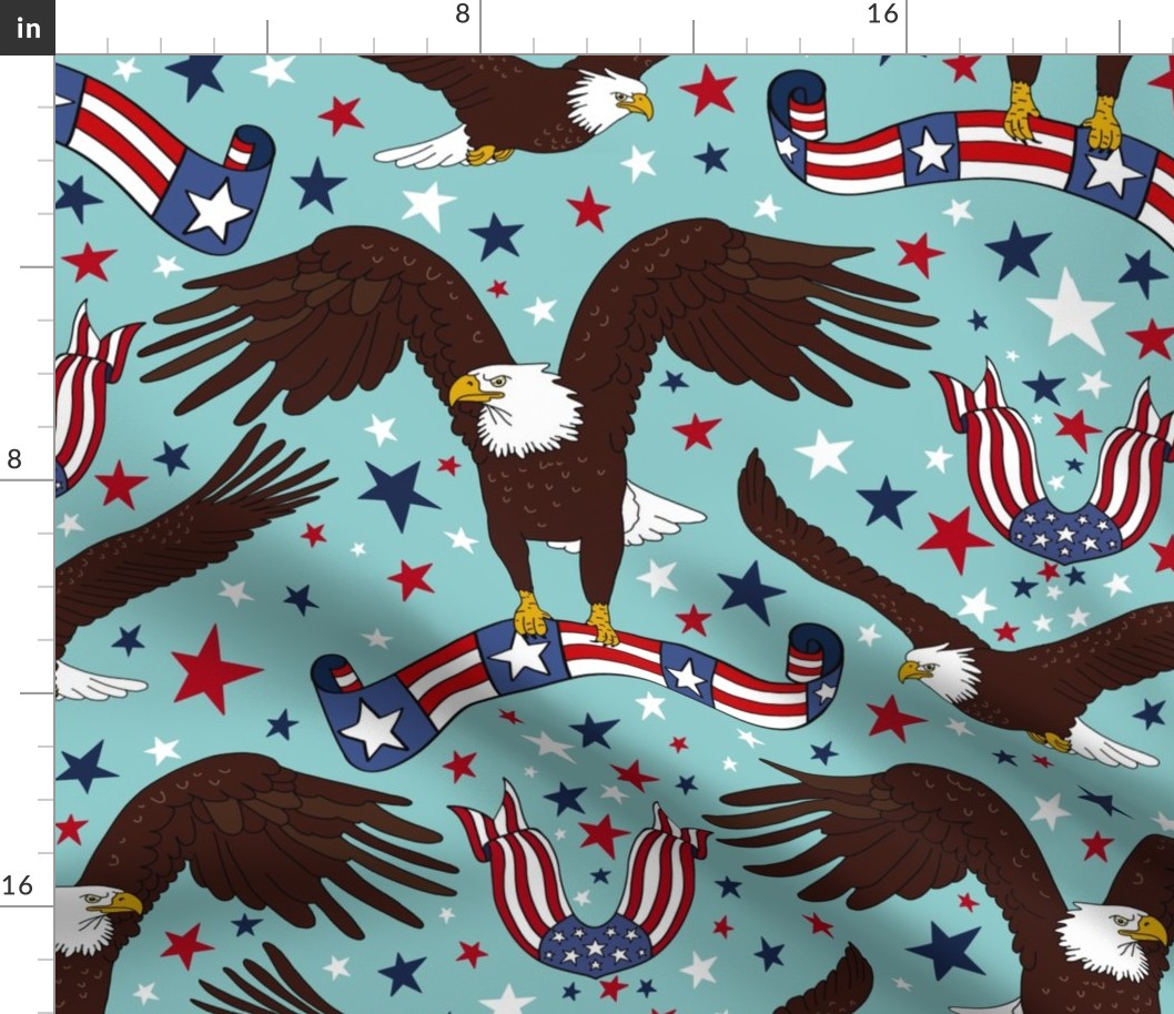 Bald Eagle Red, White and Blue