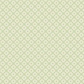 Diamond Daisy Light Sage Green and Cream - mini  scale - mix and match