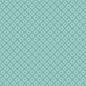 Diamond Blossom Dusty Teal and Light Dusty Teal - small scale - mix and match
