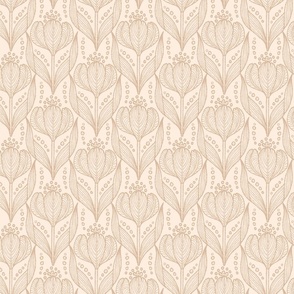 Crocus Damask Spring flower Vintage Sand Beige