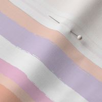 Rough edges strokes - summer stripes with raw edge in orange pink blush lilac girls pastel palette