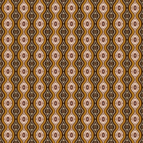 Brown and Orange Ovals and Curves - 1970s Inspired "Eye" Pattern