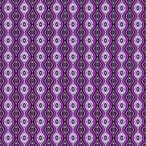 Bright Purple Ovals and Curves - 1970s Inspired "Eye" Pattern