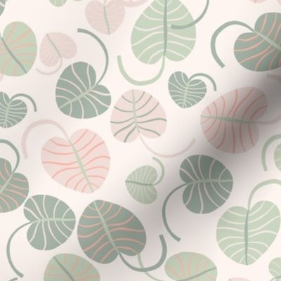Monstera leaves - Pastel Jungle