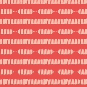 simple pink stripes on coral by rysunki_malunki