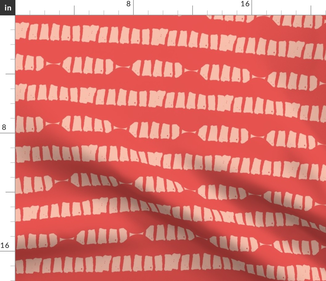 simple pink stripes on coral by rysunki_malunki