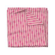 Shocking pink rope and knot stripes on blush