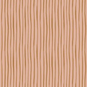 Wobbly stripes - pink and brown