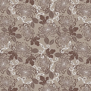 Flower Trails Light Brown Medium size 12''