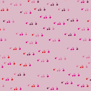 little cherries on pink by rysunki_malunki