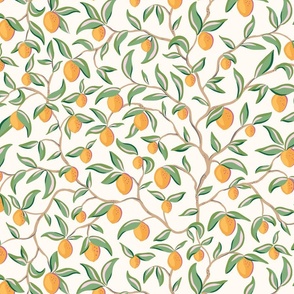 orange tree branches/large scale