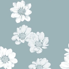 Detailed flowers - blue