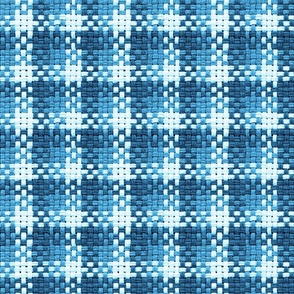 Monochromatic weave blue 6x6