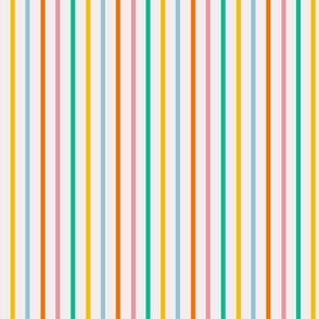 Colorful Pin Stripe Medium / Rainbow Stripe / Coordinating Fabric