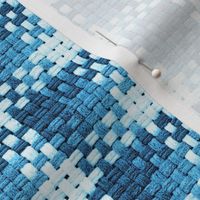 Monochromatic weave blue 4x4