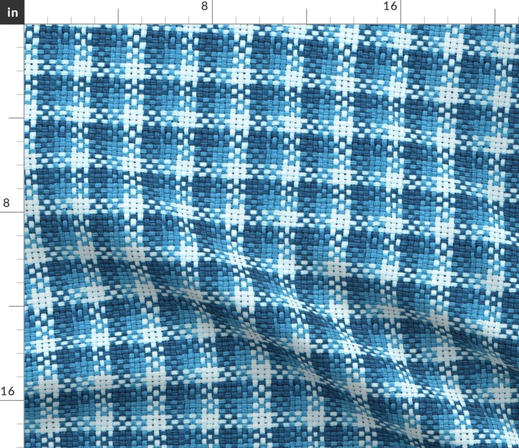 Monochromatic weave blue 4x4