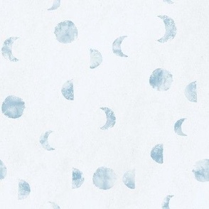 Blue textured moon phases