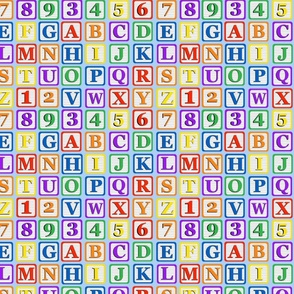 Buiding blocks alphabet blue 10x6.75