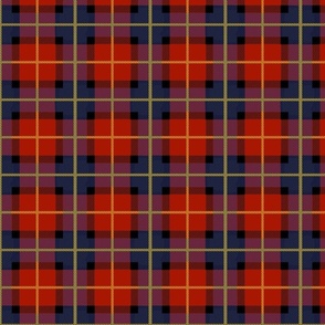 noble and elegant tartan / plaid in red and royal blue - small scale