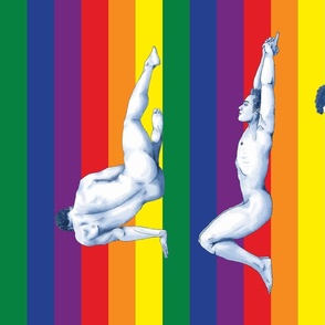 Proud Wall Hanging (Male Figures, Rainbow)