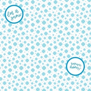 Happy Holidays Let It Snow Frozen Snowflake Pattern