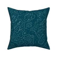 Old School Fantasy Map // medium scale // blue green