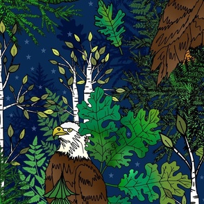 Bald Eagles Watching o'er the Woods (large scale)
