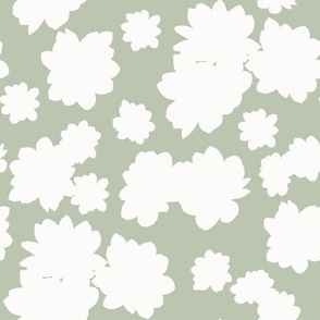 Abstract florals - green