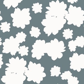 Abstract florals - blue