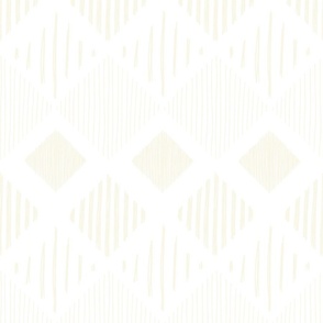 abstract boho casual fringe - cream lozenge on white - boho southwestern wallpaper