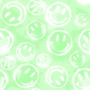 Green Tie-Dye Smileys