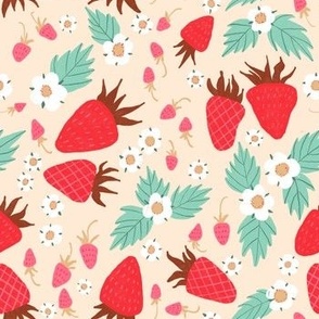 Strawberry Summer Field (Bright Red)