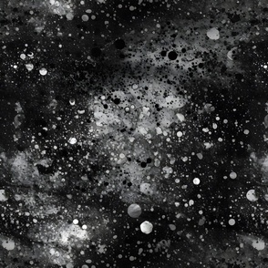Black Grunge Splatter Print