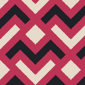 Geometric chevron arrows - Pantone of the year 2023 Viva Magenta, black, white - Big