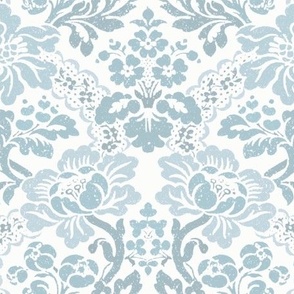 Floral Damask French Blue