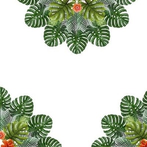 Tropical Leaves Polka Dot - Large Version