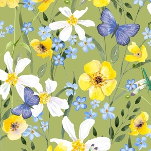Wildflower Dance | Buttercups, Butterflies n Bees by Audrey Jeanne
