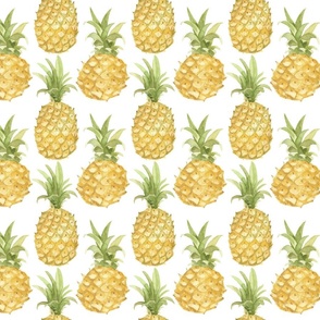 whole pineapple vertical medallion large scale yellow white small scale