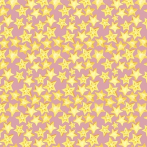 star fruit coordinate yellow pink small scale