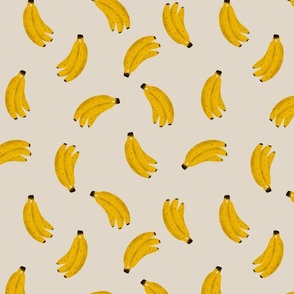 Summer fruit - Watercolor bananas beige M